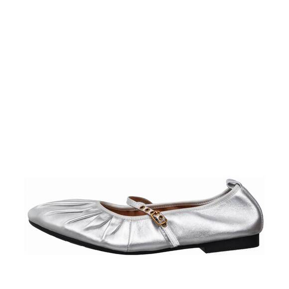 NEW ANTELOPE women's mila mary jane flats in silver - Picture 3 of 5